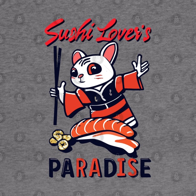 Sushi Lovers Paradise Japan - Vintage Food Art by stickercuffs